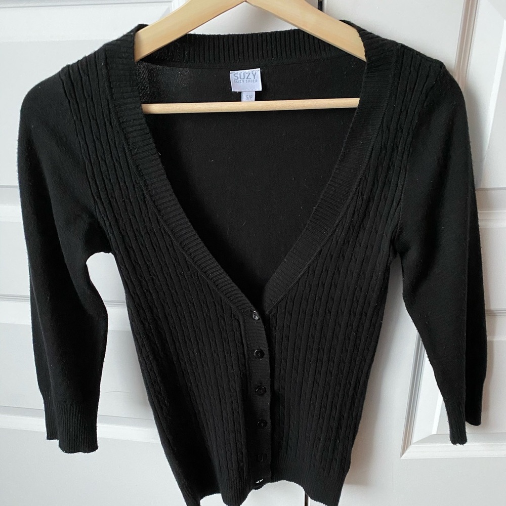 Black cardigan